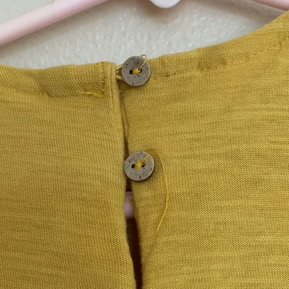 Zara Baby Girl Mustard Yellow Long Sleeve Top 3/4 - Picture 6 of 6
